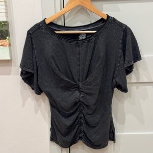 Pilcro Anthropologie Ruched Tee Shirt